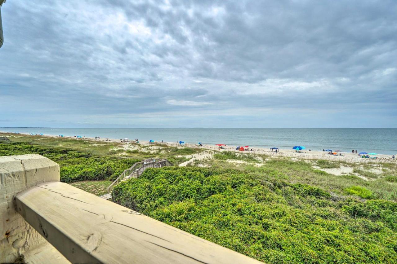 Beachfront Condo With Unobstructed Ocean Views! Oak Island Exterior foto