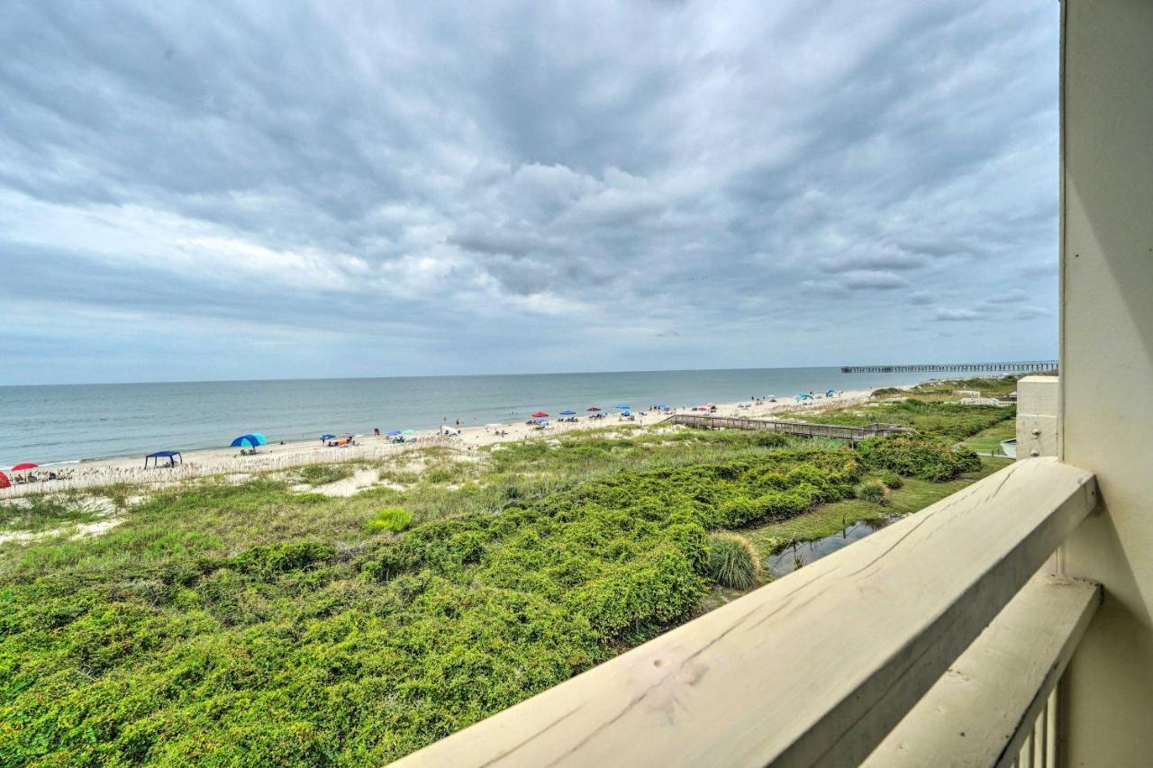 Beachfront Condo With Unobstructed Ocean Views! Oak Island Exterior foto